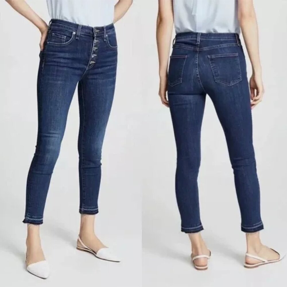 Veronica Beard Debbie Frayed Skinny Jeans Size 25
